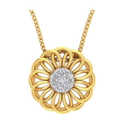 Gold Plated Cubic Zirconia Heart Necklace